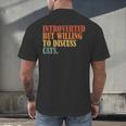 Introverted But Willing To Discuss Cats Introvert Men's Back Print T-Shirt Introverted But Willing To Discuss Cats Introvert Men's Back Print T-Shirt
