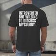 Introverted But Willing To Discuss Mycology Mushroom Men's Back Print T-Shirt