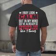 Introverts I May Look Calm But In My Head Men's Back Print T-Shirt Introverts I May Look Calm But In My Head Men's Back Print T-Shirt