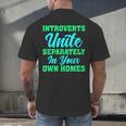 Introverts Unite Introvert Antisocial Sarcasm Anti Social Men's Back Print T-Shirt Introverts Unite Introvert Antisocial Sarcasm Anti Social Men's Back Print T-Shirt
