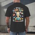 It's a Good Day To Read a Book Cute Giraffe Men's Back Print T-Shirt