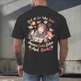 Just Girl Who Loves Anime Cats Boba And Books Bubble Tea Men's Back Print T-Shirt