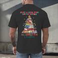 Just a Girl Who Loves Books All Booked For Christmas Men's Back Print T-Shirt