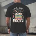 Just a Girl Who Loves Books Cute Book Lover Bookworm Men's Back Print T-Shirt Just a Girl Who Loves Books Cute Book Lover Bookworm Men's Back Print T-Shirt