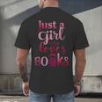 JUST A GIRL WHO LOVES BOOKS LIBRARIAN BOOK LOVERS BOOKWORM Men's Back Print T-Shirt