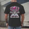 Just a Girl Who Loves Books Reading Book Butterfly Bookworm Men's Back Print T-Shirt