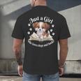 Just a Girl Who Loves Dogs And Books Cute Dog Men's Back Print T-Shirt