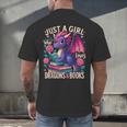 Just a Girl Who Loves Dragons And Books Dragon Men's Back Print T-Shirt Just a Girl Who Loves Dragons And Books Dragon Men's Back Print T-Shirt