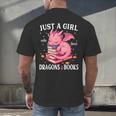 Just A Girl Who Loves Dragons And Books Dragon Reading Lover Men's Back Print T-Shirt