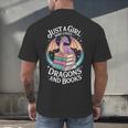 Just A Girl Who Loves Dragons And Books Fantasy Reader Men's Back Print T-Shirt Just A Girl Who Loves Dragons And Books Fantasy Reader Men's Back Print T-Shirt