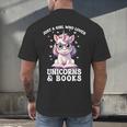 Just a Girl Who Loves Unicorns & Books Bookish Unicorn Love Men's Back Print T-Shirt Just a Girl Who Loves Unicorns & Books Bookish Unicorn Love Men's Back Print T-Shirt