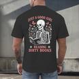 Just A Good Girl Reading Dirty Books Dark Romance Men's Back Print T-Shirt