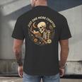 Just One More Chapter Book Lover Bookish Reading Skeleton Men's Back Print T-Shirt