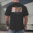 Just One More Chapter Book Lovers Reading Teacher Men's Back Print T-Shirt
