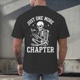 Just One More Chapter Skeleton Reader Reading Book Lover Men's Back Print T-Shirt Just One More Chapter Skeleton Reader Reading Book Lover Men's Back Print T-Shirt