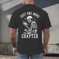 Just One More Chapter Skeleton Reading Book Men's Back Print T-Shirt