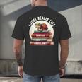 I Just Really Like Turtles And Books OK Turtle Reading Men's Back Print T-Shirt