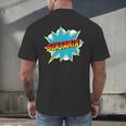 Kids Boys Benjamin Name Personalized Superhero Comic Book Men's Back Print T-Shirt