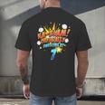Kids Ka-Blam 7 Year Old Boys 7th Birthday Comic Book Super Hero Men's Back Print T-Shirt
