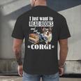 Kids Read Books & Pet My Blue Merle Corgi Lover Men's Back Print T-Shirt Kids Read Books & Pet My Blue Merle Corgi Lover Men's Back Print T-Shirt