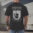 Knight Cat Defend Your Public Library Book Lover Men's Back Print T-Shirt Knight Cat Defend Your Public Library Book Lover Men's Back Print T-Shirt