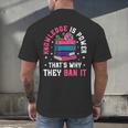 Knowledge Is Power Book Club Librarian Read Banned Books Men's Back Print T-Shirt