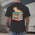 Leopard Gecko Book Lover Reading Men's Back Print T-Shirt