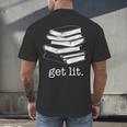 Let's Get Lit Books Men's Back Print T-Shirt