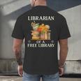 Librarian Of a Free Library Floral Book Lover Men's Back Print T-Shirt Librarian Of a Free Library Floral Book Lover Men's Back Print T-Shirt