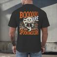 Library Halloween Book Lover Ghost With Books Men's Back Print T-Shirt Library Halloween Book Lover Ghost With Books Men's Back Print T-Shirt