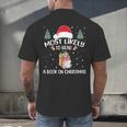 Most Likely To Read A Book On Christmas Love Reading Books Men's Back Print T-Shirt Most Likely To Read A Book On Christmas Love Reading Books Men's Back Print T-Shirt
