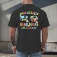Most Likely To Read Books All Summer Book Lovers Men's Back Print T-Shirt Most Likely To Read Books All Summer Book Lovers Men's Back Print T-Shirt