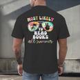 Most Likely To Read Books All Summer Teacher Student Men's Back Print T-Shirt