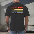 Literacy And Justice For All Reading Book Club Librarian Men's Back Print T-Shirt Literacy And Justice For All Reading Book Club Librarian Men's Back Print T-Shirt