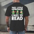 This Little Leprechaun Likes To Read St Patrick's Day Book Men's Back Print T-Shirt This Little Leprechaun Likes To Read St Patrick's Day Book Men's Back Print T-Shirt