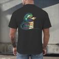 Lizard Reading Book Librarian Bookworm Reader Read Men's Back Print T-Shirt Lizard Reading Book Librarian Bookworm Reader Read Men's Back Print T-Shirt
