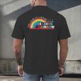 Take A Look A Book Vintage Reading Librarian Rainbow Men's Back Print T-Shirt
