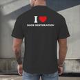 I LOVE BOOK RESTORATION Men's Back Print T-Shirt