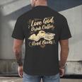 Love God Drink Coffee Read Books Christian Tee Men's Back Print T-Shirt
