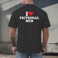 I Love Heart Fictional Men Simple Cute Books Reading Men's Back Print T-Shirt