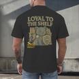 Loyal To The Shelf Knight Panther Book Lover Men's Back Print T-Shirt