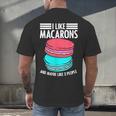 Macaroons Dessert Antisocial Introvert Pastries Food Lover Men's Back Print T-Shirt Macaroons Dessert Antisocial Introvert Pastries Food Lover Men's Back Print T-Shirt