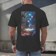 Magic Books Butterflies Fantasy Nature Tea Enchanting Men's Back Print T-Shirt Magic Books Butterflies Fantasy Nature Tea Enchanting Men's Back Print T-Shirt