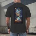 Magical Book Floral Coffee Books Nature Fantasy Men's Back Print T-Shirt Magical Book Floral Coffee Books Nature Fantasy Men's Back Print T-Shirt