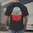 Manatee Reading Books Sea Animal Manatee Men's Back Print T-Shirt Manatee Reading Books Sea Animal Manatee Men's Back Print T-Shirt