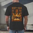 Melanin Girl Locs Book Lover Librarian Teacher Student Men's Back Print T-Shirt