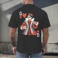 Modern Queen Of Hearts Book Lover Reading Novels Romantasy Men's Back Print T-Shirt Modern Queen Of Hearts Book Lover Reading Novels Romantasy Men's Back Print T-Shirt