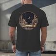 Moon Book Bookshelf Library Coffee Cup Star Stars Pattern Men's Back Print T-Shirt Moon Book Bookshelf Library Coffee Cup Star Stars Pattern Men's Back Print T-Shirt