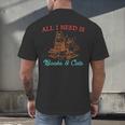 All I Need Is Books & Cats Cozy Men's Back Print T-Shirt All I Need Is Books & Cats Cozy Men's Back Print T-Shirt