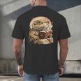 Nerdy Bearded Dragon Glasses Book Reading Men's Back Print T-Shirt Nerdy Bearded Dragon Glasses Book Reading Men's Back Print T-Shirt